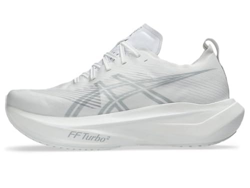 ASICS MEGABLAST Running Shoes – Unisex Neutral Trainers in White/Piedmont Grey with FF TURBO²™ Cushioning