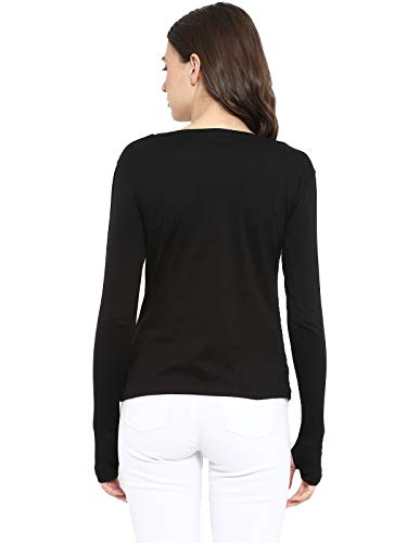 Ap'pulse Women's Long Sleeve Thumbopen T-Shirt – Black