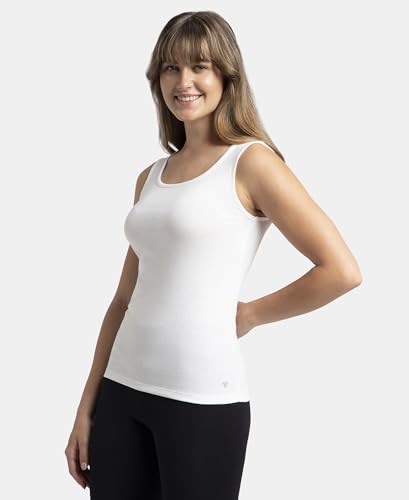 Jockey Women's Slim Fit Tank Top A113 – White (Size XL)