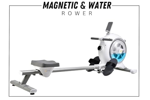 LETS Water Rower – Dual Water & Magnetic Resistance, Foldable Design, 120 kg Capacity