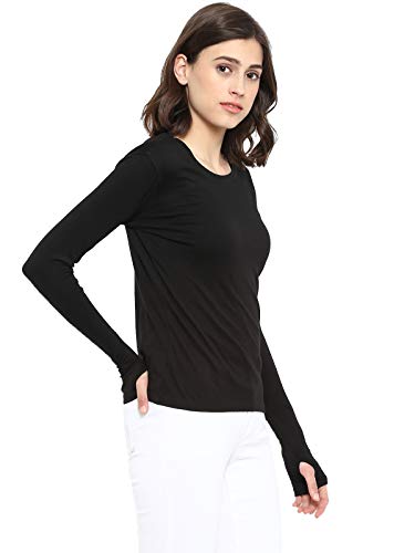 Ap'pulse Women's Long Sleeve Thumbopen T-Shirt – Black