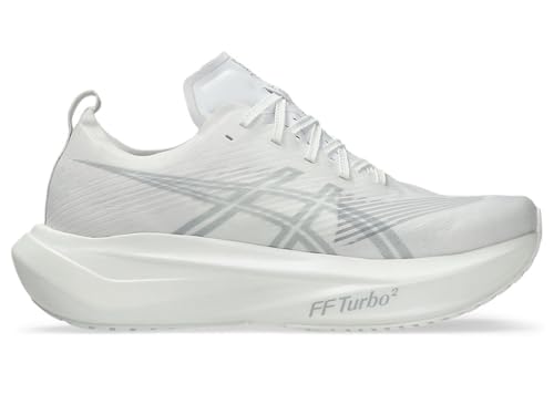ASICS MEGABLAST Running Shoes – Unisex Neutral Trainers in White/Piedmont Grey with FF TURBO²™ Cushioning