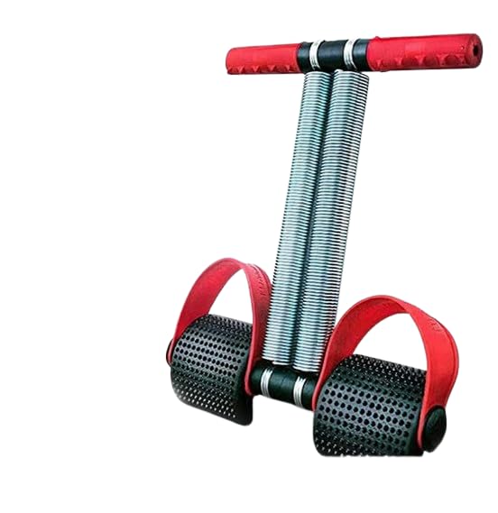 ALYV Double Spring Tummy Trimmer – Ab Exerciser for Weight Loss, Core Strengthening & Full-Body Toning (Red/Black)