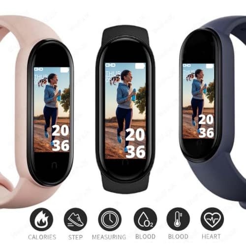 TRIDEO M7 Smart Band – 1.1″ Full-Touch Display, Heart-Rate & Blood Pressure, IPX7 Waterproof