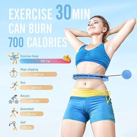 DPCR Infinity Smart Weighted Hoop – 24-Segment Adjustable Fitness & Waist-Trimming Hoop
