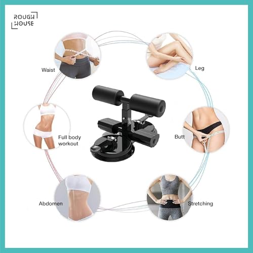 Roughhouse Adjustable Sit-Up Bar – Dual Suction Core Trainer for Home Workouts