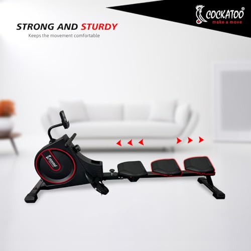 Cockatoo MR01 Magnetic Rower – 2 kg Flywheel, 16-Level Resistance, 110 kg Support