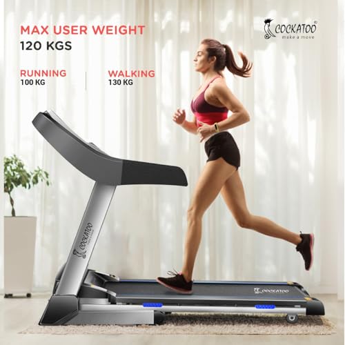 Cockatoo Smart-Run A6 Motorized Folding Treadmill – 6 HP Peak, Auto-Incline, Bluetooth & MP3