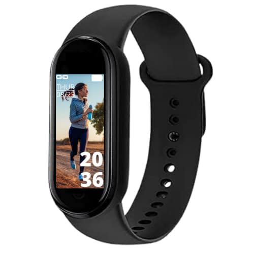 TRIDEO M7 Smart Band – 1.1″ Full-Touch Display, Heart-Rate & Blood Pressure, IPX7 Waterproof