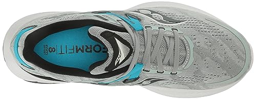 Saucony Guide 17 Running Shoes – Men's Stability Sneakers in Concrete/VIZIBLUE for Daily Training & Long Runs
