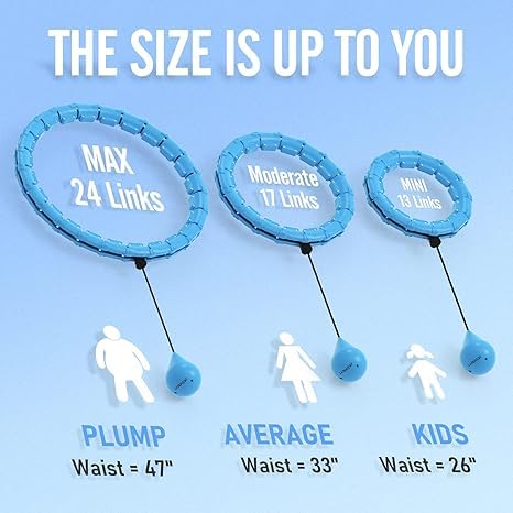 DPCR Infinity Smart Weighted Hoop – 24-Segment Adjustable Fitness & Waist-Trimming Hoop