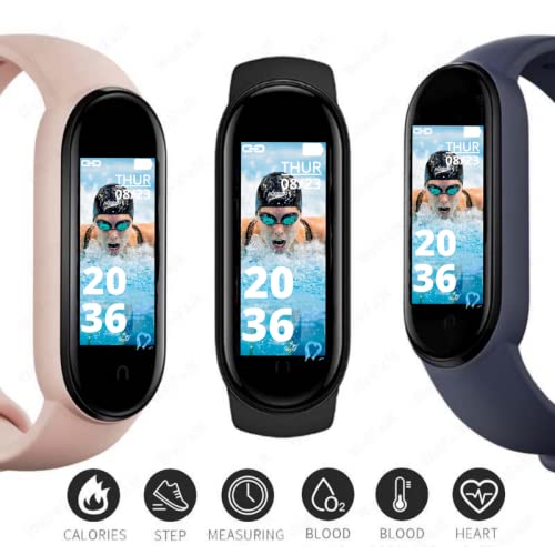 Elevea M10 Smart Fitness Band – 15-Year Warranty, Waterproof Health Tracker with OLED Display