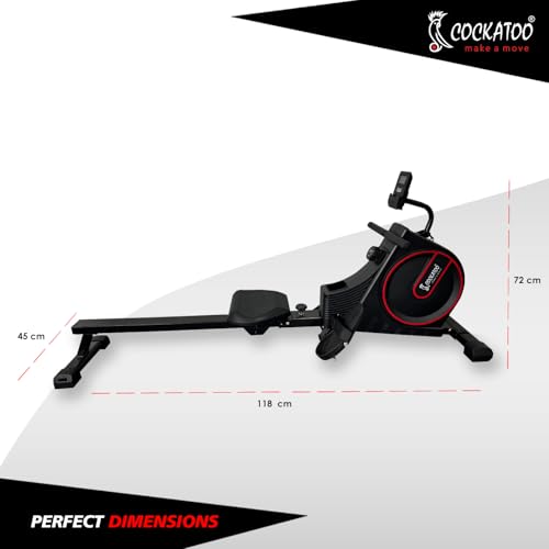 Cockatoo MR01 Magnetic Rower – 2 kg Flywheel, 16-Level Resistance, 110 kg Support