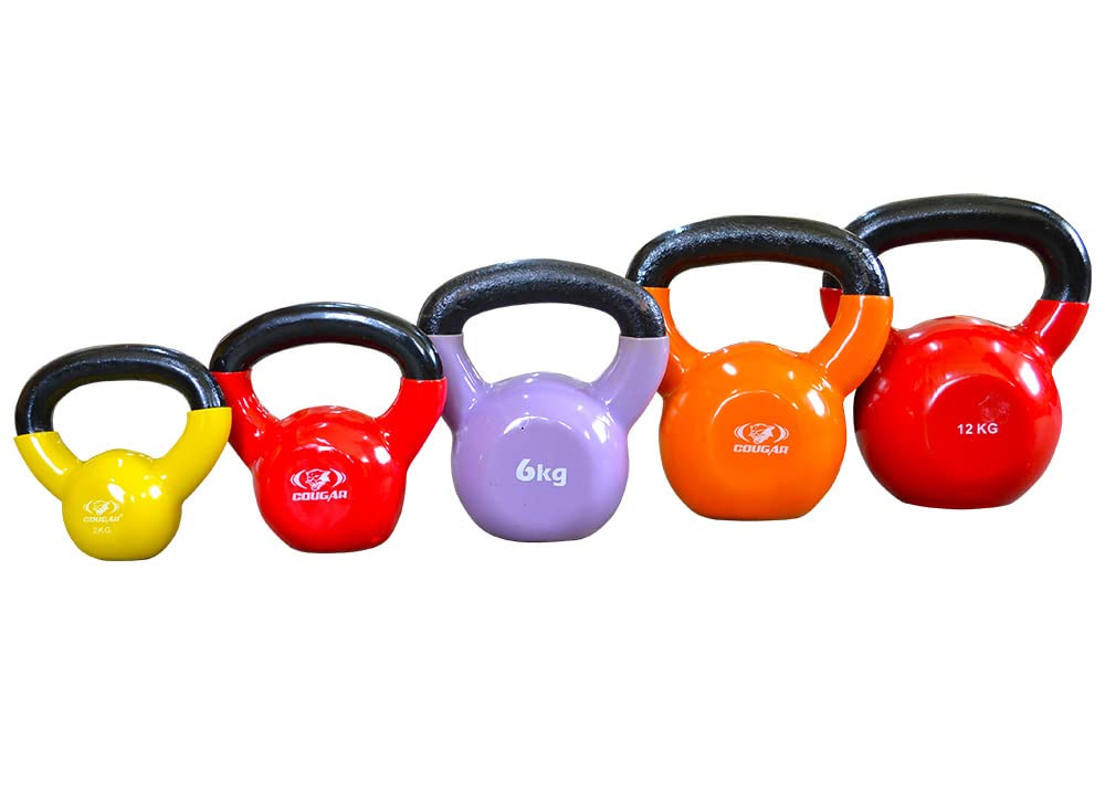 Cougar Vinyl-Coated Cast Iron Kettlebell – Durable Weight for Strength Training