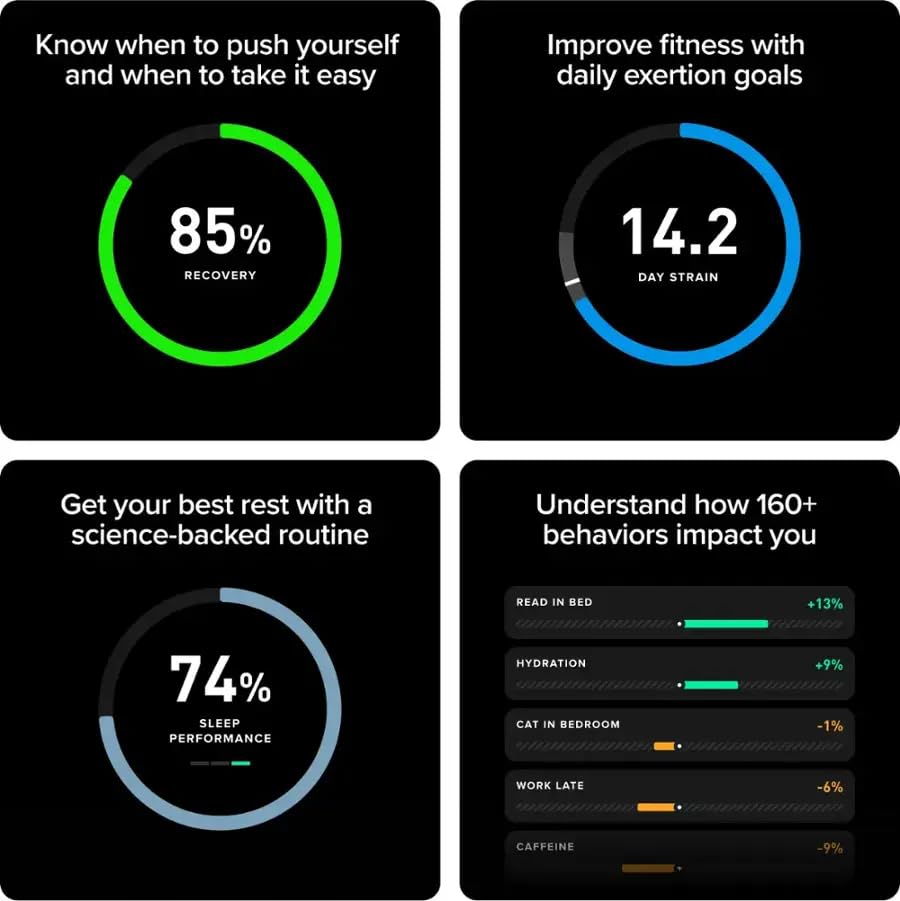 WHOOP 5.0 + One Membership – 14-Day Battery Fitness Tracker with Sleep, Strain & Recovery Coaching