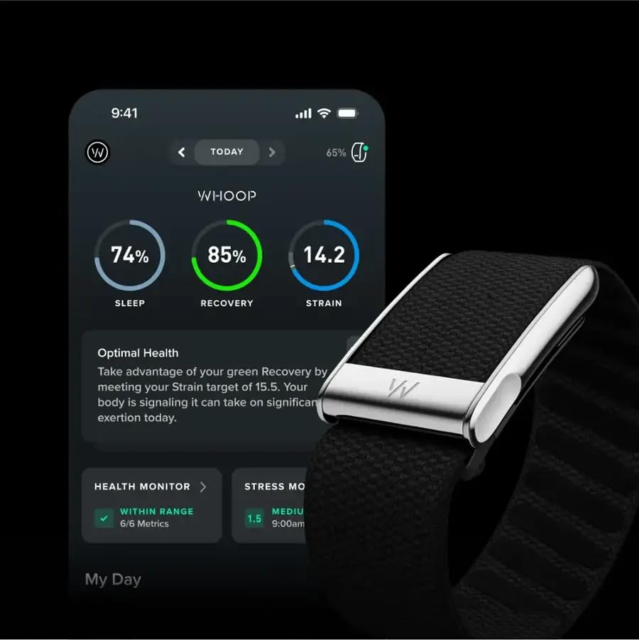 WHOOP MG + 12-Month Life Membership – Medical-Grade Health Tracker with ECG & Blood Pressure Insights