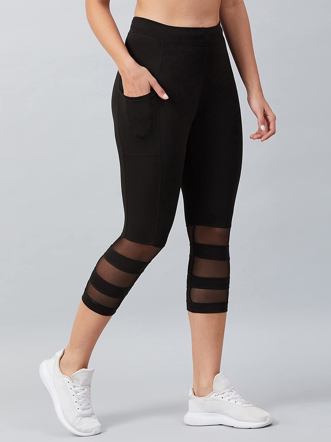BLINKIN High-Waist Sports Leggings – 4-Way Stretch, Mesh Inserts & Deep Side Pockets