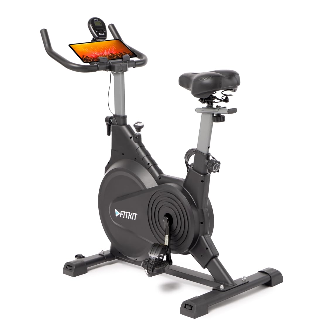 Fitkit by Cult FK7003 Spin Bike – 8 kg Flywheel, Adjustable Brake-Pad Resistance & LCD Monitor