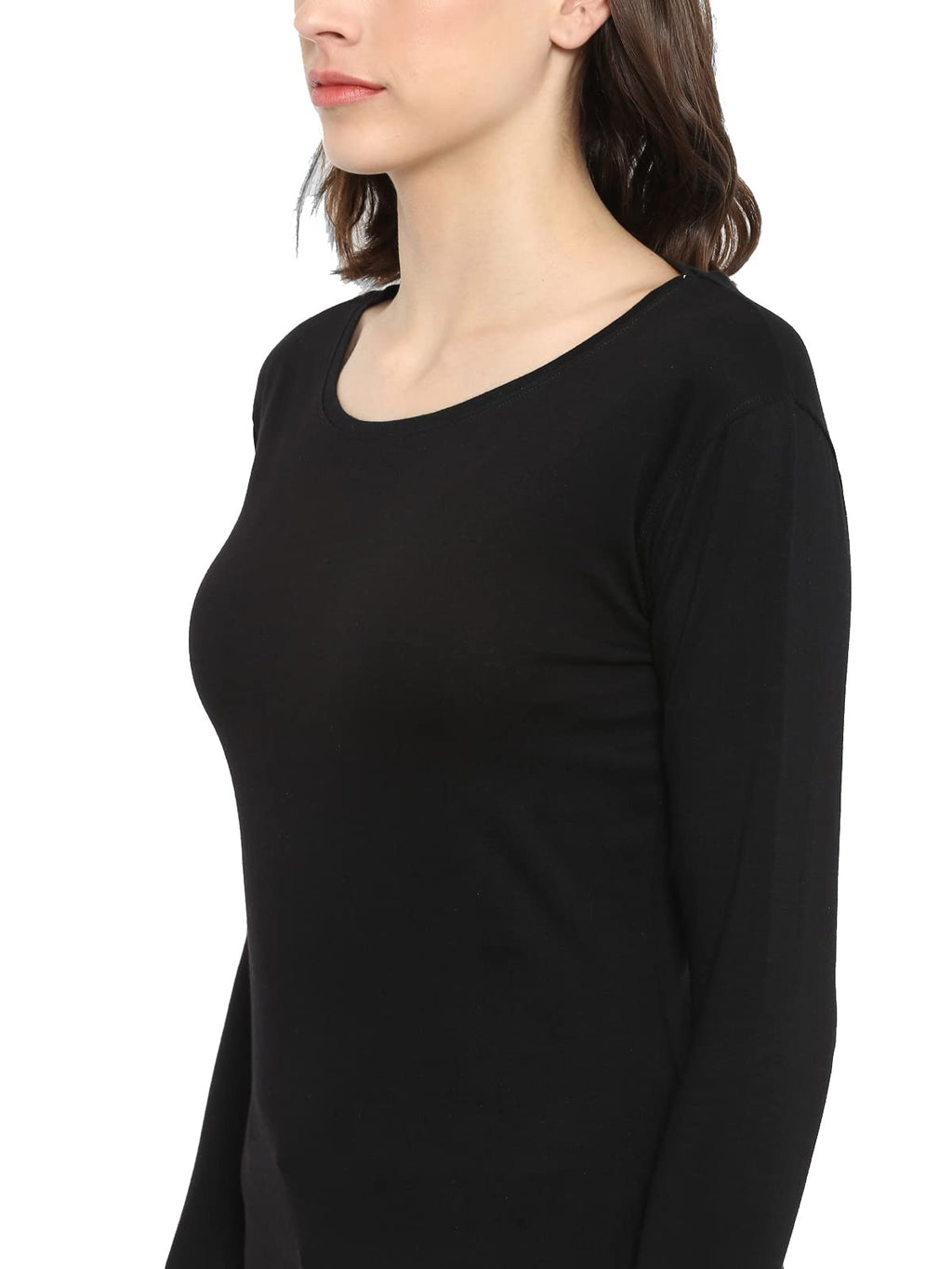 Ap'pulse Women's Long Sleeve Thumbopen T-Shirt – Black