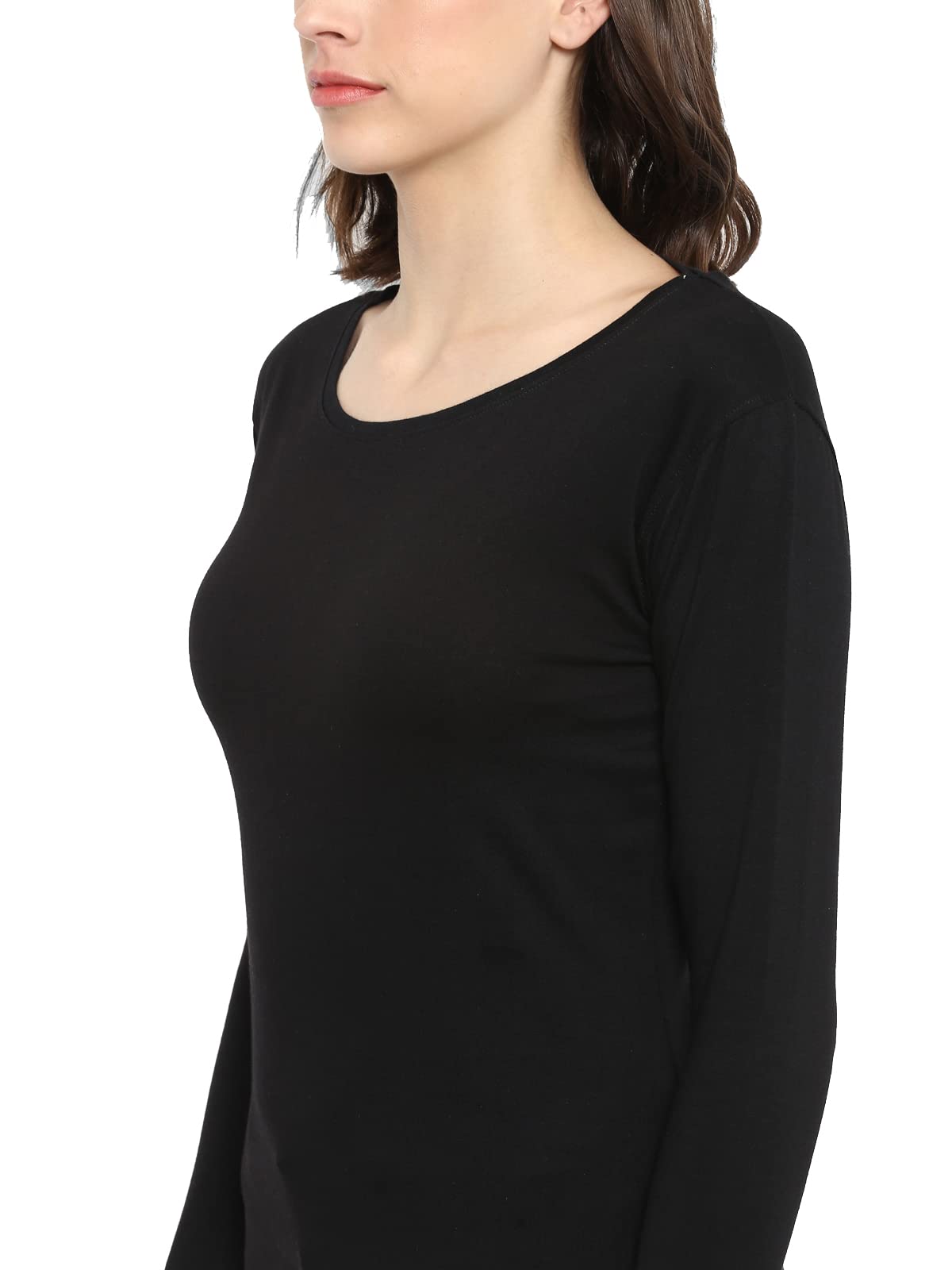 Ap'pulse Women's Long Sleeve Thumbopen T-Shirt – Black
