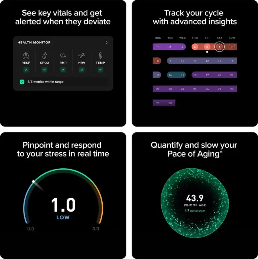 WHOOP 5.0 + Peak Membership – 14-Day Battery Fitness & Longevity Tracker