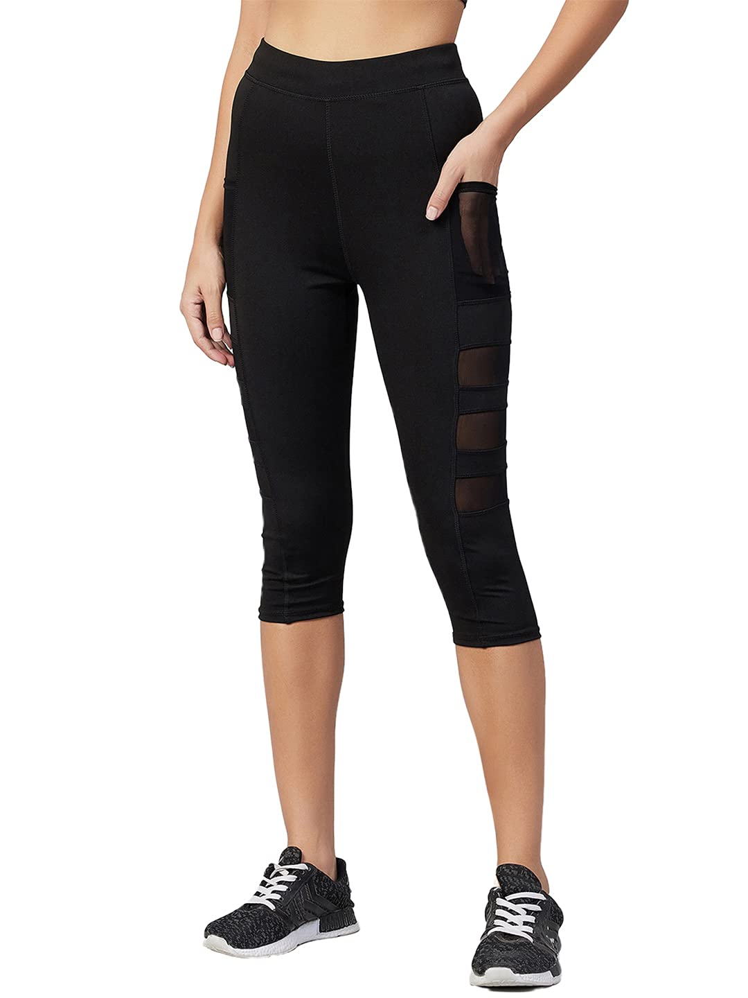 BLINKIN Insert Fitness Leggings with Mesh Pockets – Size 36