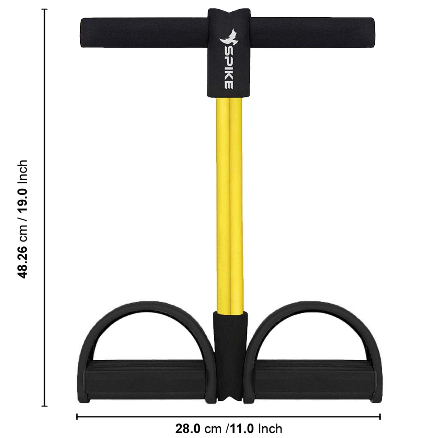Spike Black Tummy Trimmer – Latex Pull Rope & Foot Pedal Body Sculpting Device