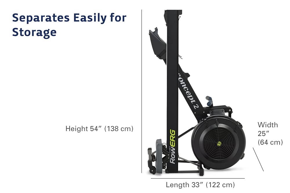Concept2 RowErg Indoor Rower – PM5 Monitor, 14″ Seat, Air Resistance & Easy Storage