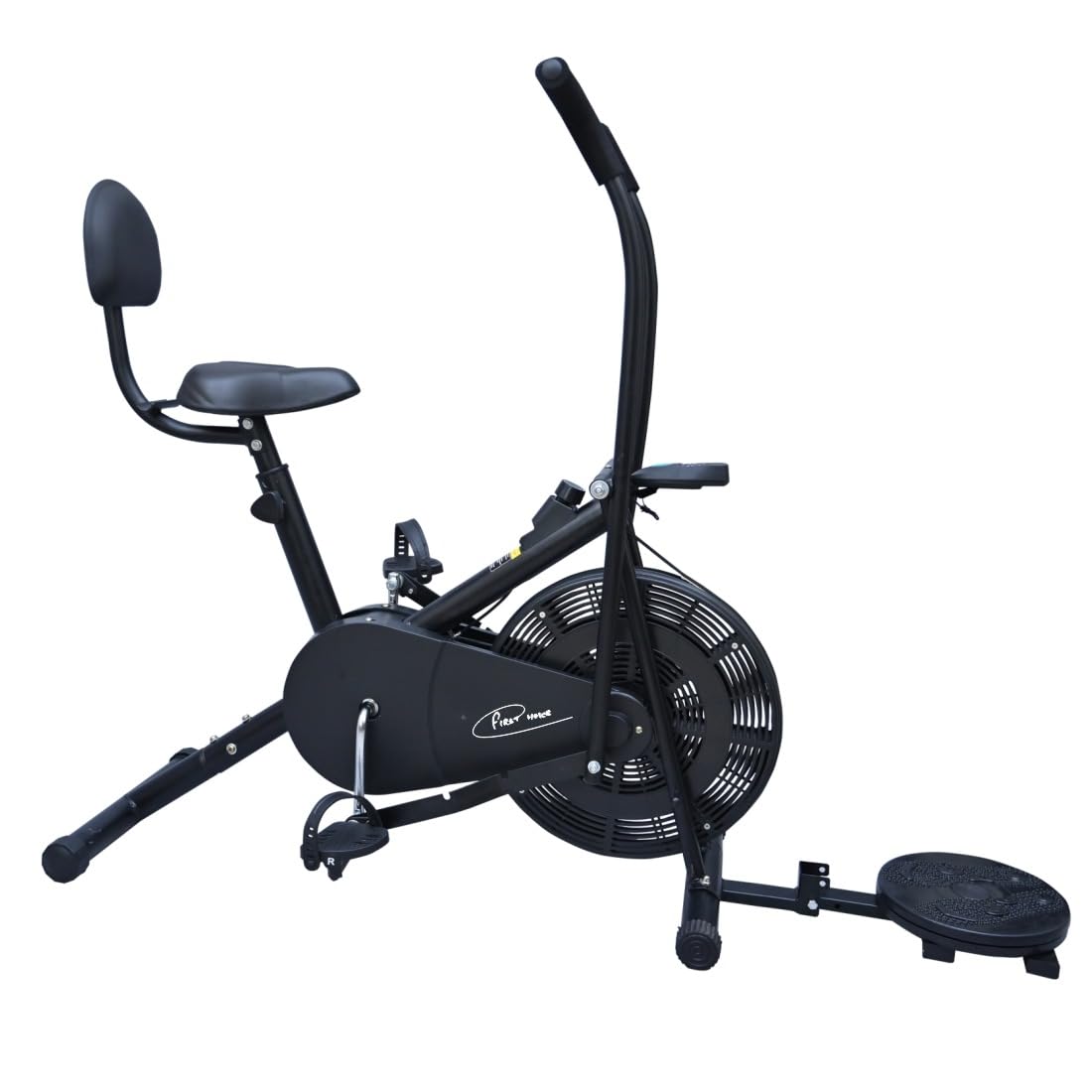 FIRST CHOICE FC-110 BST Air Bike – Moving/Stationary Handles, Back Support, Twister & Adjustable Air Resistance (110 kg Capacity)