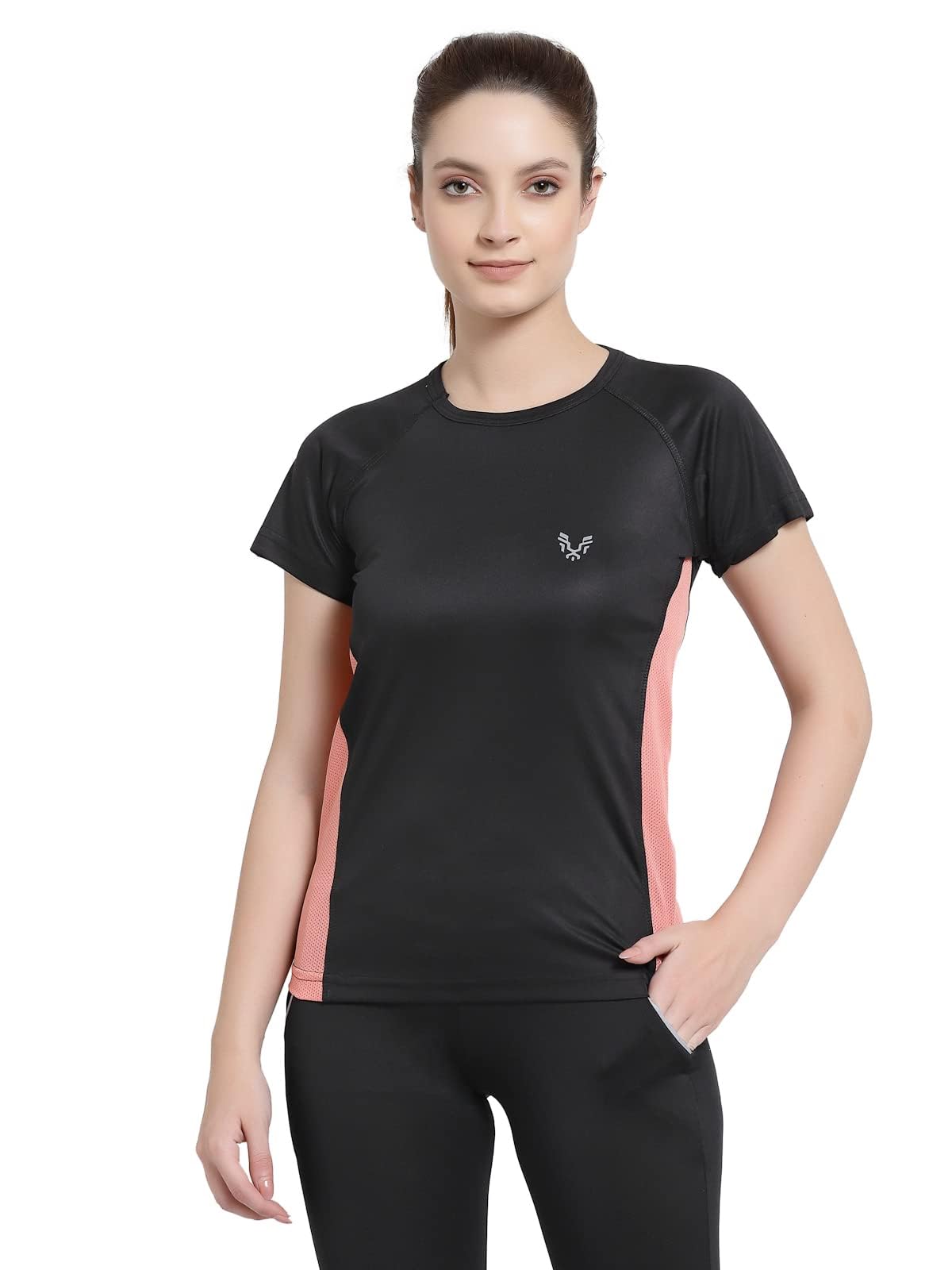 UZARUS Women’s Dry-Fit Workout T-Shirt – Regular Fit, Polyester, Anti-Odor Performance