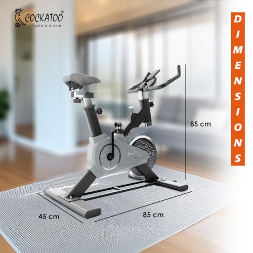 Cockatoo Ride-X Spin Bike – 4.5 kg Fully Enclosed Flywheel with Adjustable Resistance