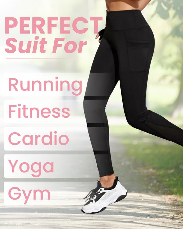 BLINKIN High-Waist Stretchable Gym Leggings – Black, Teen & Girls Activewear
