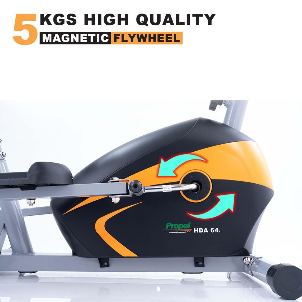 FitnessOne Propel HDA 64i – 2-in-1 Elliptical & Seated Cross Trainer | 8-Level Magnetic, 100 kg Capacity