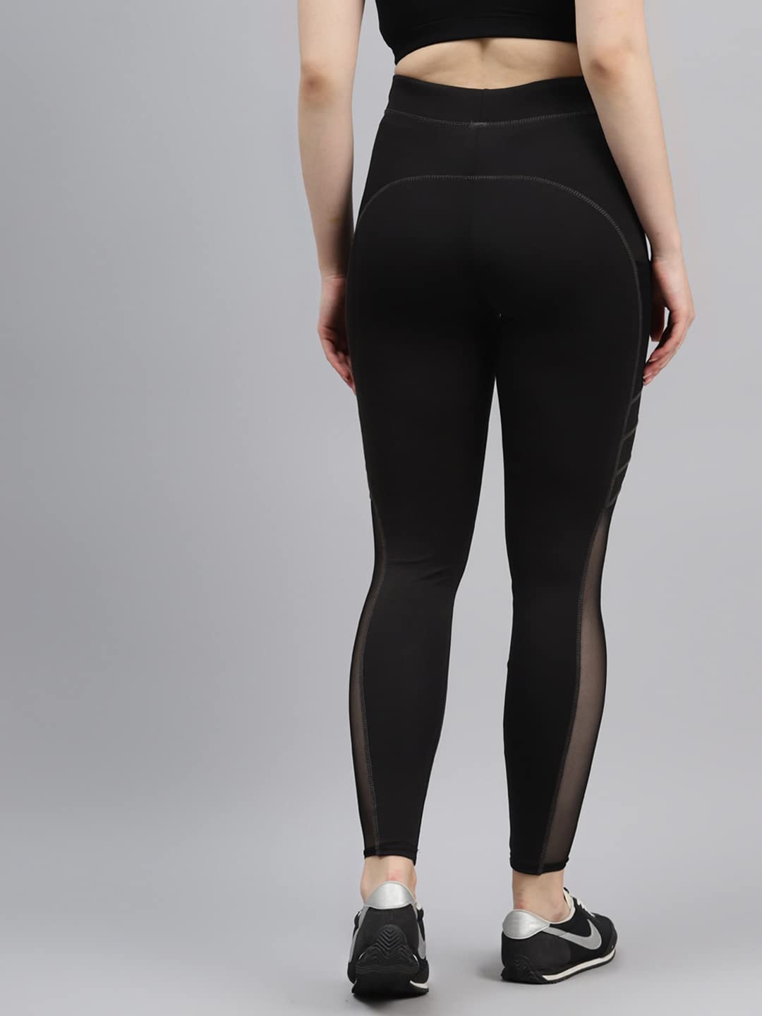 BLINKIN Women’s High-Stretch Leggings with Functional Side Pockets – Black (2XL)
