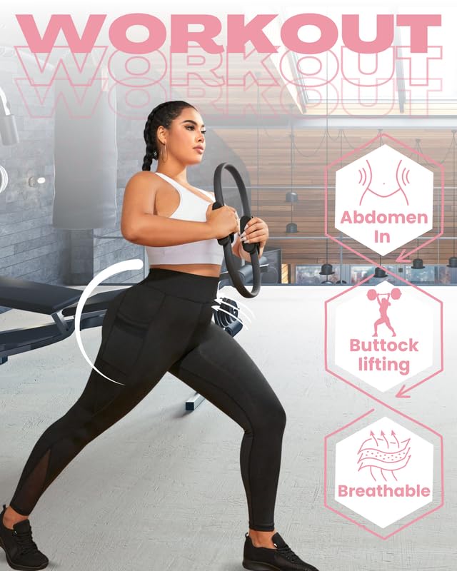 BLINKIN High-Waist Stretchable Gym Leggings – Black, Teen & Girls Activewear