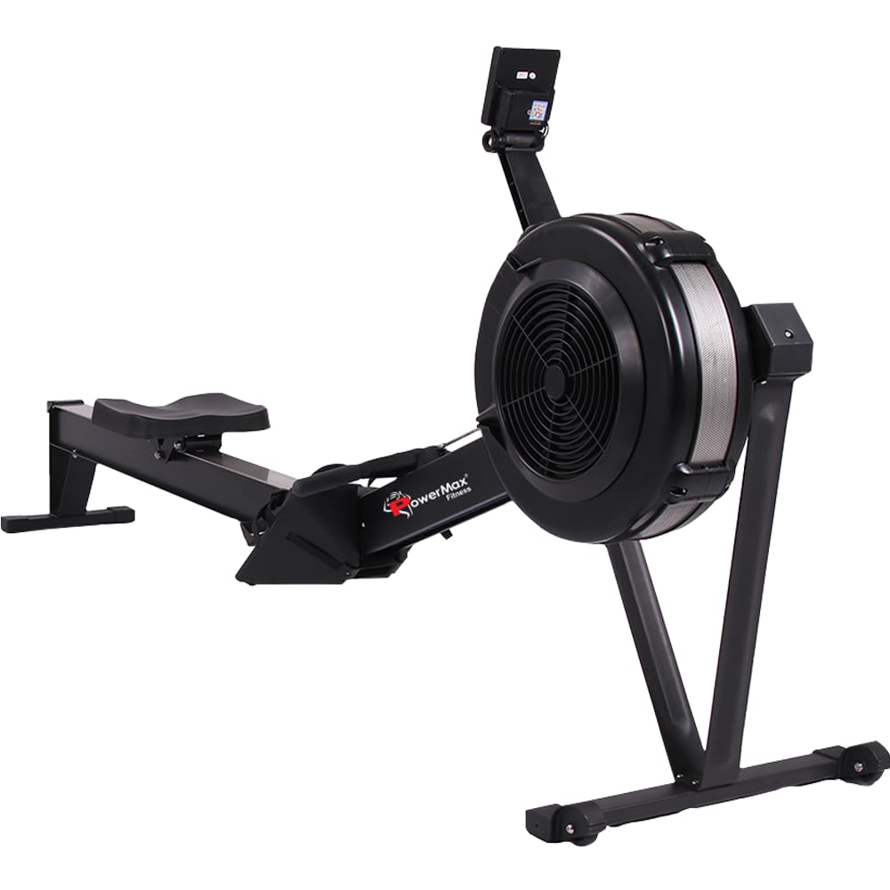 PowerMax RAC-2500 Air Rower – 10-Level Air Resistance, 160 kg Capacity, Commercial LCD Monitor
