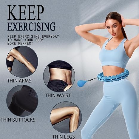 DPCR Infinity Smart Weighted Hoop – 24-Segment Adjustable Fitness & Waist-Trimming Hoop