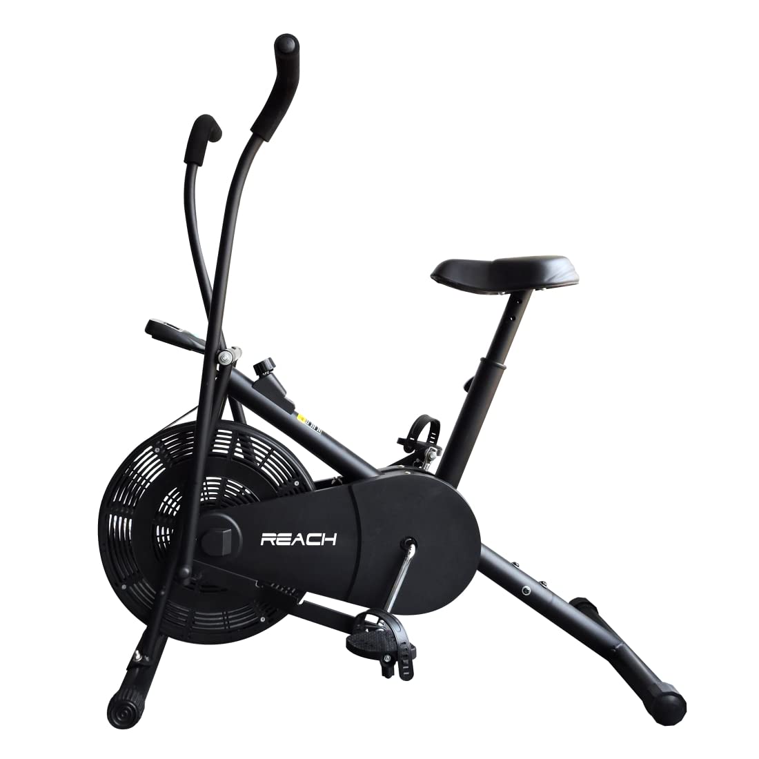 Reach AB-110 Air Bike – Moving/Stationary Handles, Adjustable Resistance & Cushioned Seat
