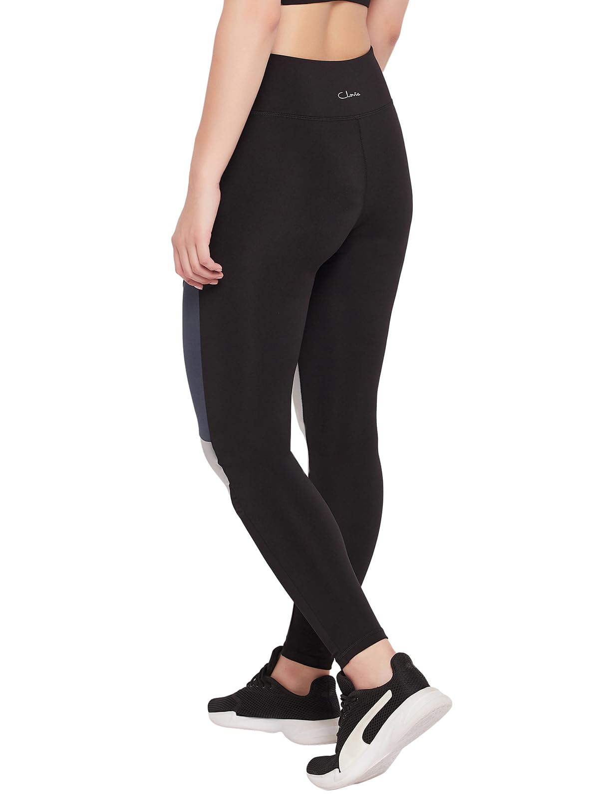 Clovia High-Rise Colourblocked Active Leggings – 4-Way Stretch, Quick-Dry Tights