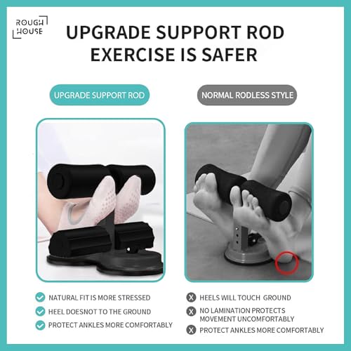 Roughhouse Adjustable Sit-Up Bar – Dual Suction Core Trainer for Home Workouts
