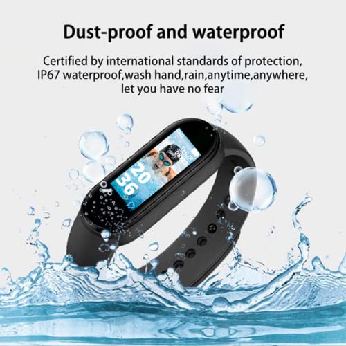 Elevea M10 Smart Fitness Band – 15-Year Warranty, Waterproof Health Tracker with OLED Display