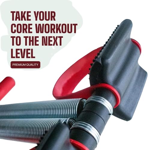 ALYV Double Spring Tummy Trimmer – Ab Exerciser for Weight Loss, Core Strengthening & Full-Body Toning (Red/Black)