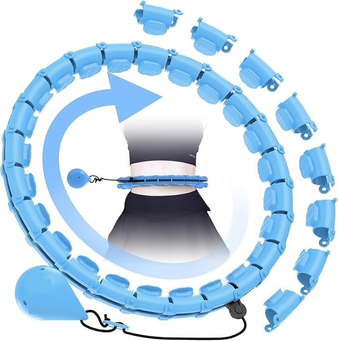 DPCR Infinity Smart Weighted Hoop – 24-Segment Adjustable Fitness & Waist-Trimming Hoop