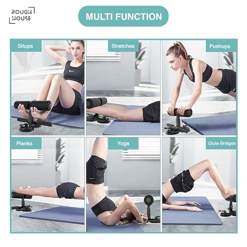 Roughhouse Adjustable Sit-Up Bar – Dual Suction Core Trainer for Home Workouts