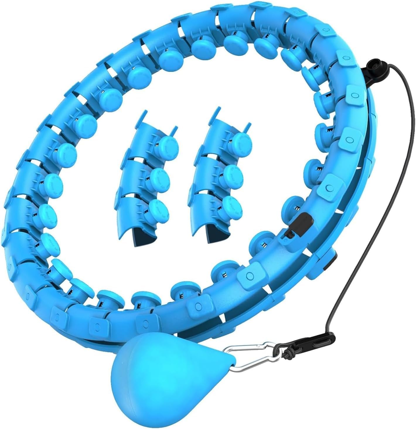 BHUMLO Smart Infinity Weighted Hula Hoop for Adults – Adjustable Waist Fitness Hoop