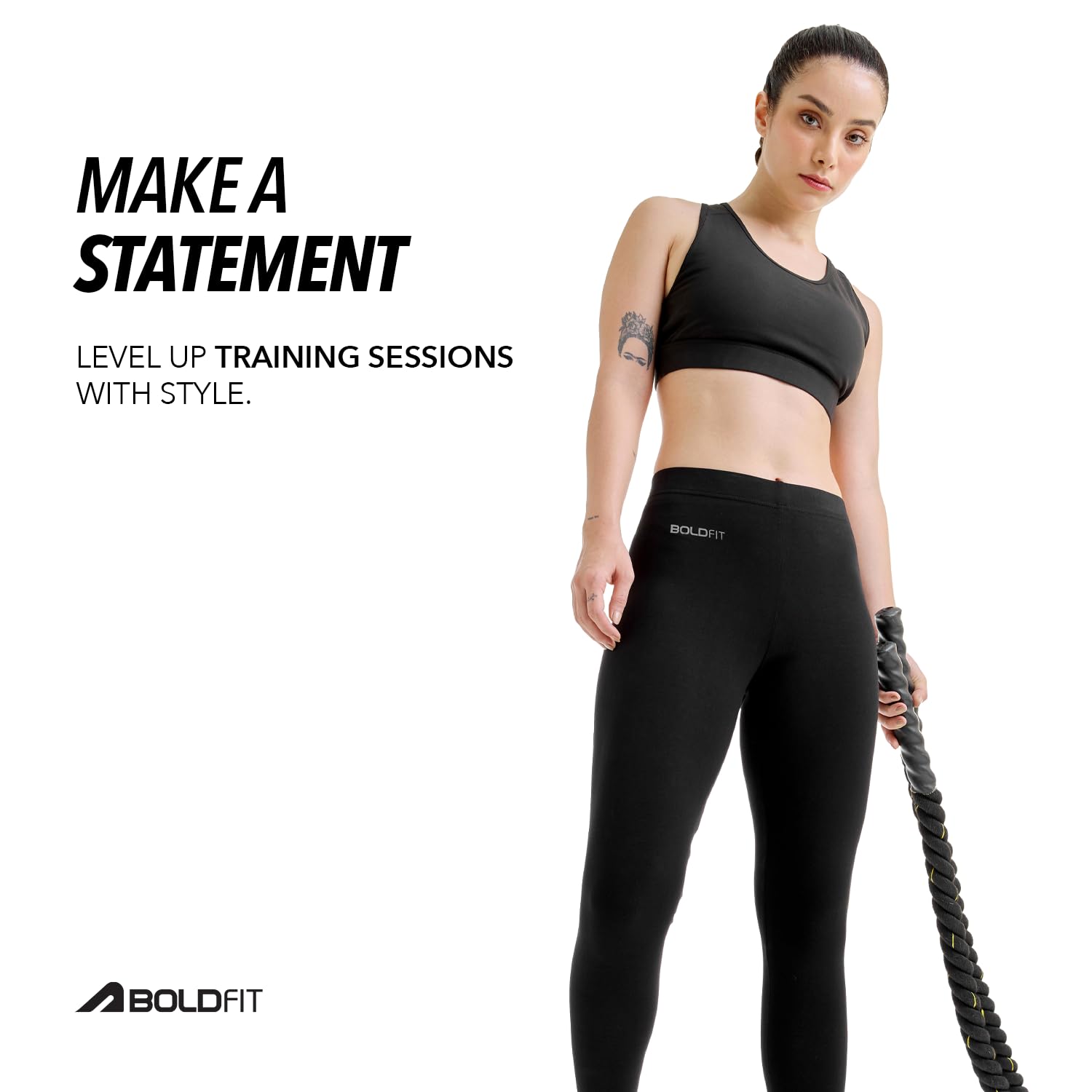 Boldfit Multipurpose Stretchable Fitness Leggings – Ultra-Light, Sweat-Wicking, Mid-Rise