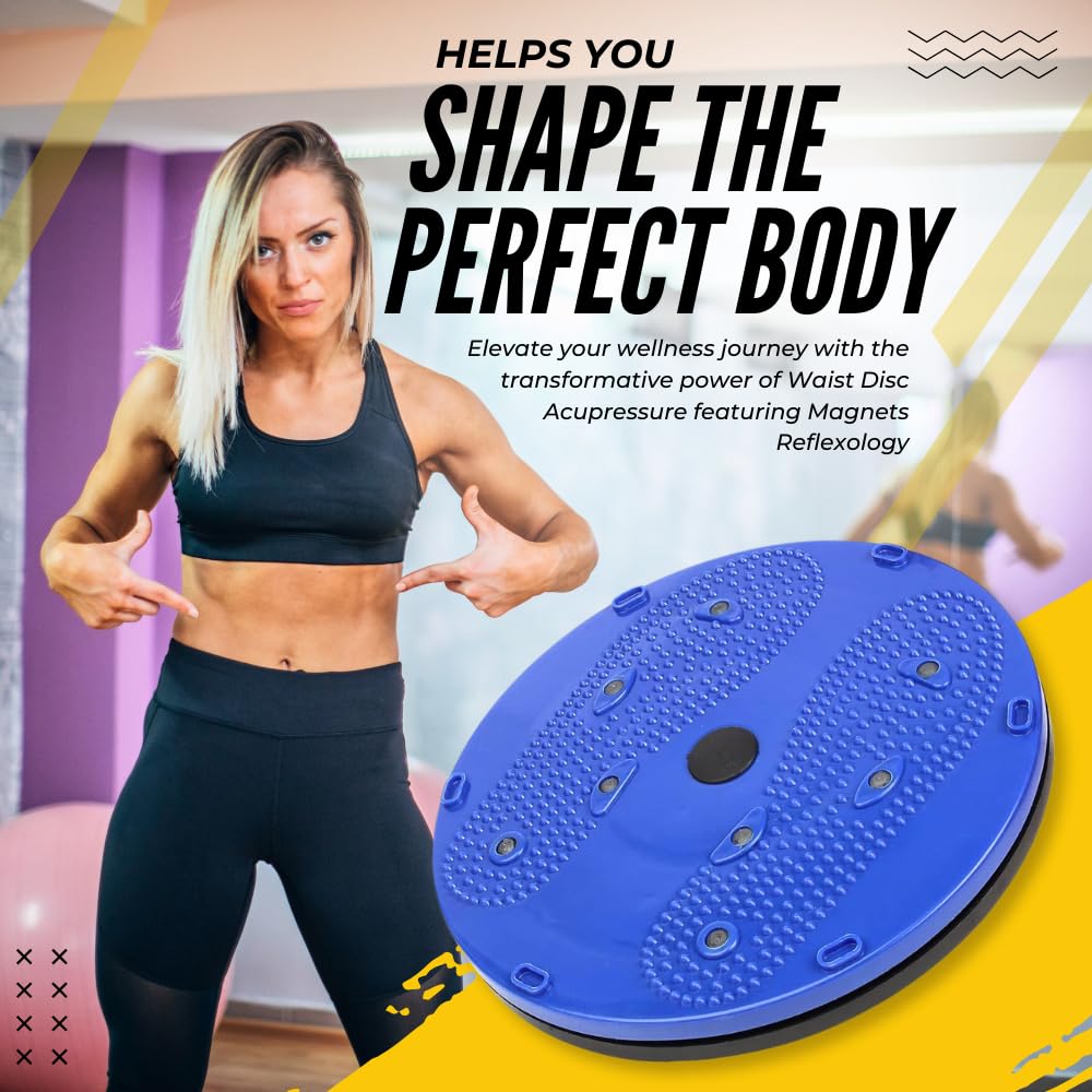 PRO365 Disc Acupressure & Magnetic Tummy Twister – 2-in-1 Ab Exerciser (Up to 120kg Load)