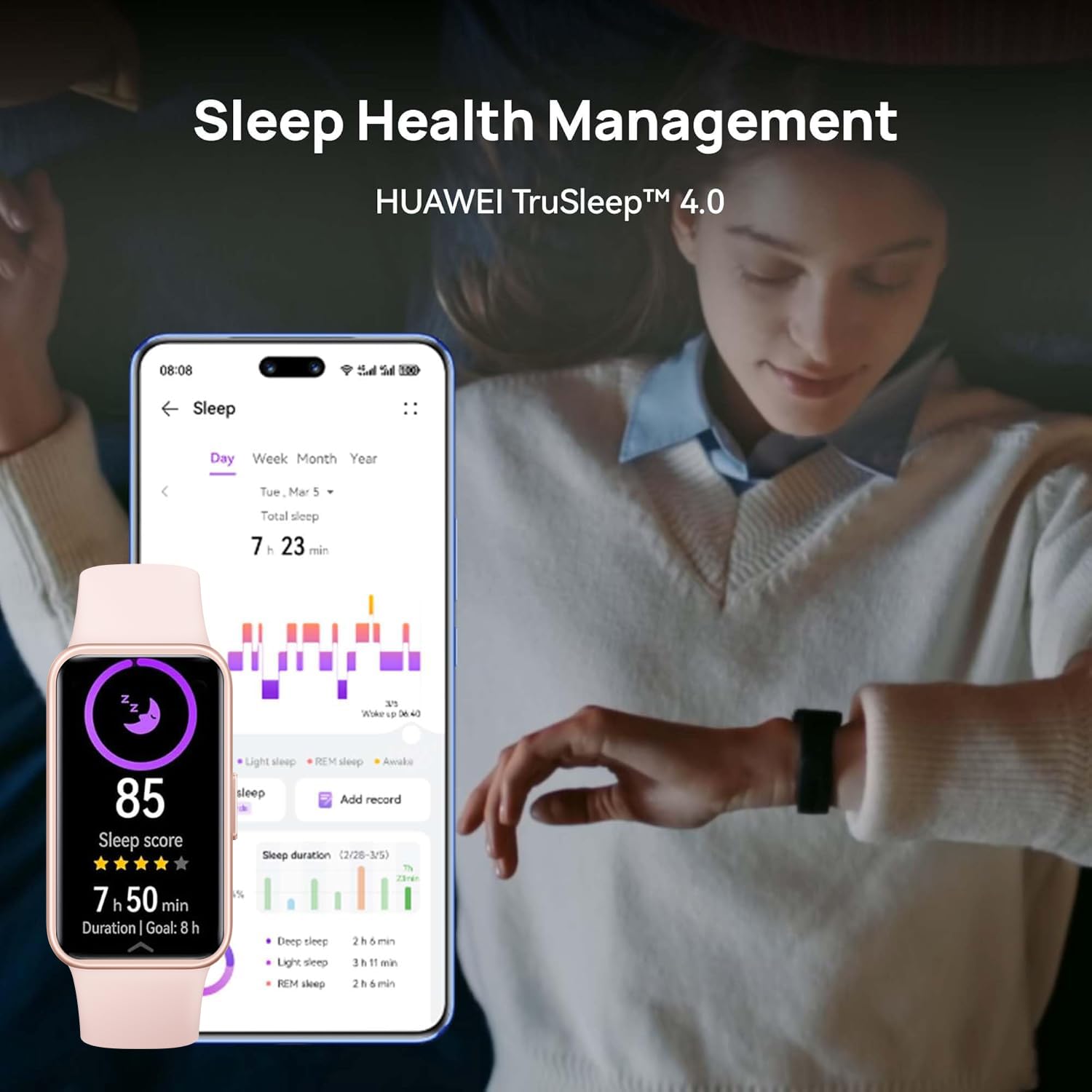 HUAWEI Band 9 Fitness Tracker – Lightweight, AMOLED Display, Auto Brightness & 100 Workout Modes