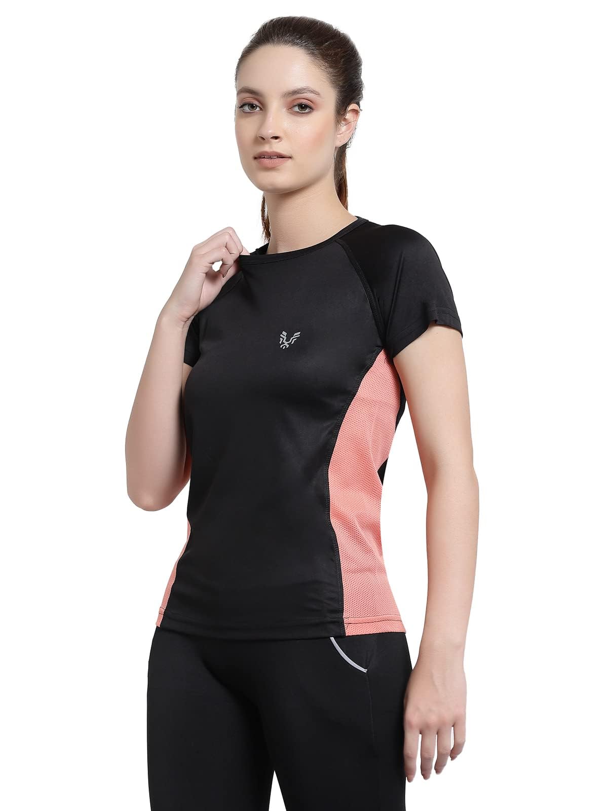 UZARUS Women’s Dry-Fit Workout T-Shirt – Regular Fit, Polyester, Anti-Odor Performance