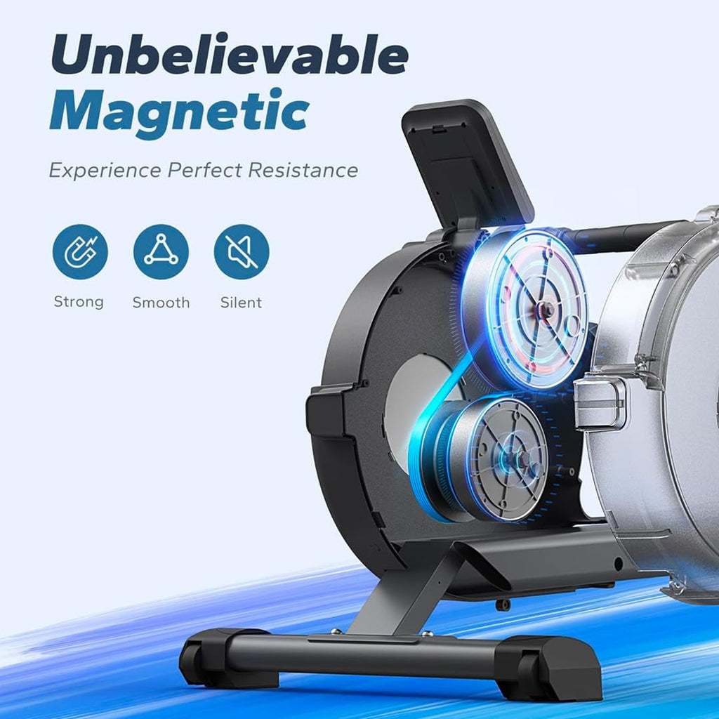 Flexnest Flexrower Smart Rower – Bluetooth Magnetic Rower, Wooden Finish, Trainer-Led Workouts